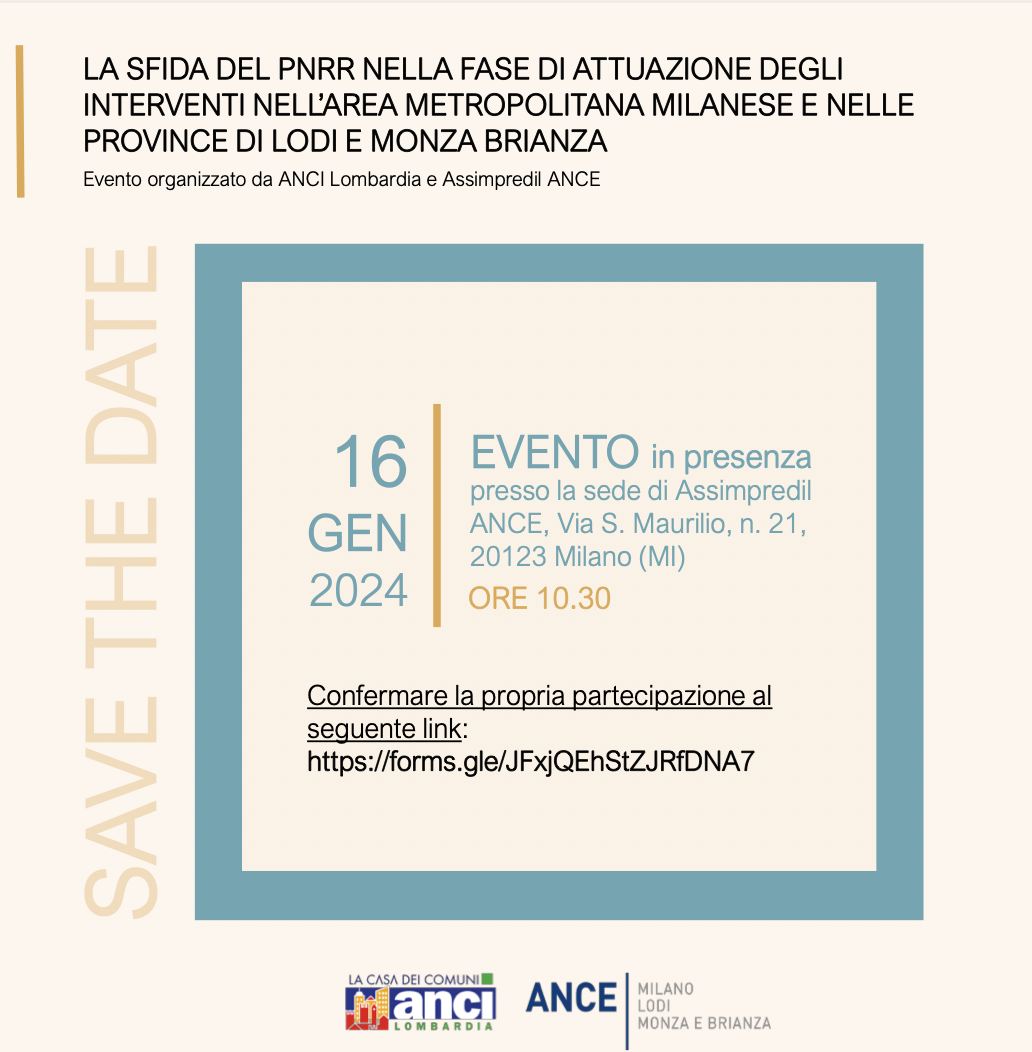 La sfida del PNRR nella fase di attuazione degli interventi nell’area metropolitana milanese e nelle province di Lodi e Monza Brianza